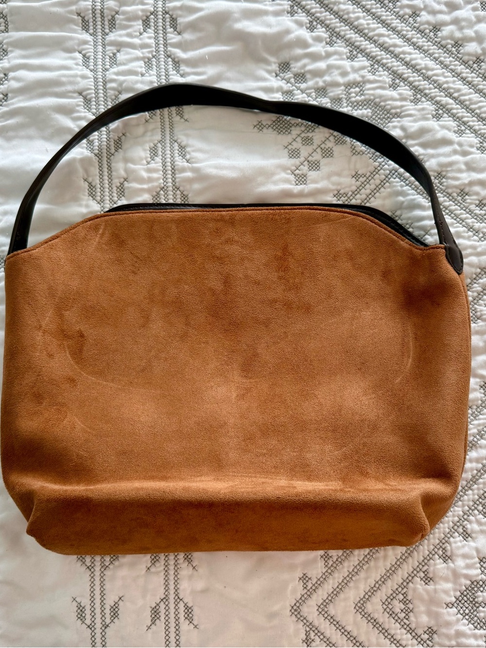 Tan Suede Shoulder Bag - Classic Everyday Style